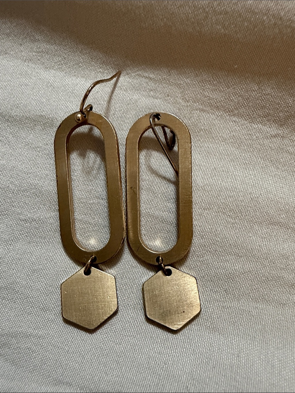 Modern Gold-Tone Geometric Drop Earrings - Women Jewelry